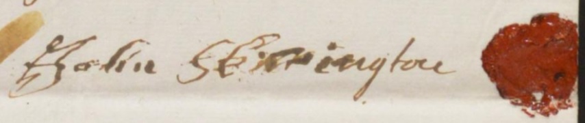 John's signature and seal from his 1715 will